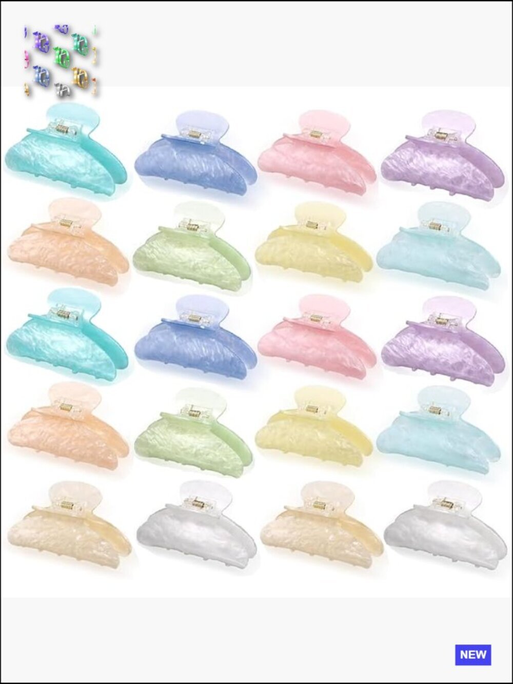 Large Acrylic Hair Claw Clips Bulk Non-slip Hold for Thick Thin Hair French